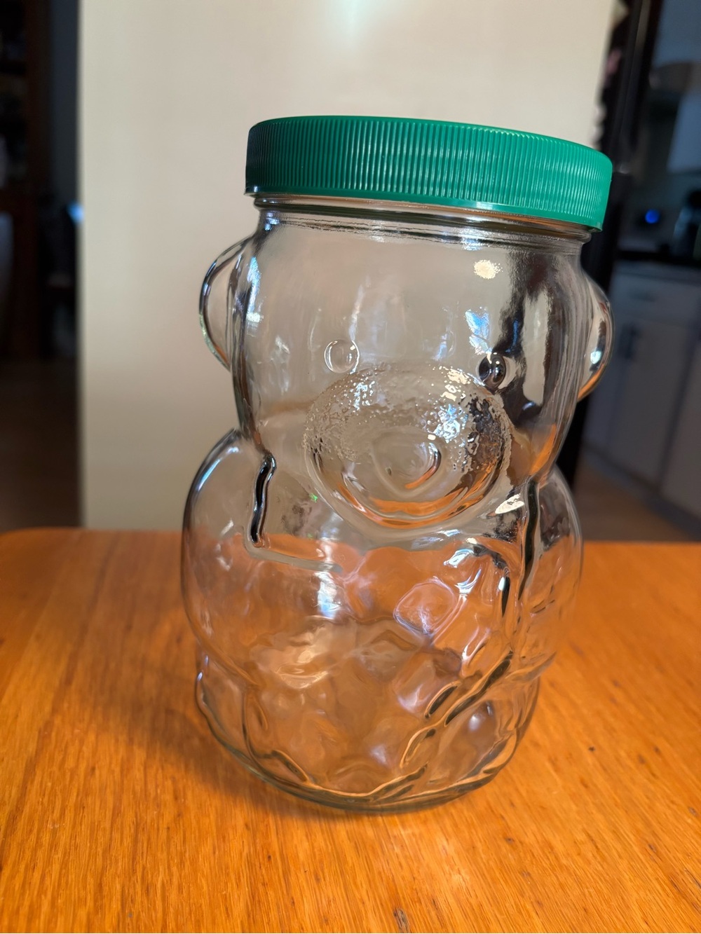 80s Kraft Peanut Butter Glass Jar Bank - Papa Bear